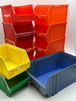 Sichtlagerboxen stapelbar bunt 11 Stk Lagerkisten Behälter