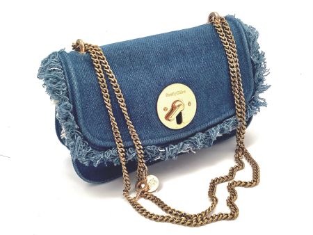 Cloé Blue Denim Doppellange Kette mit Schloss/Schlüssel