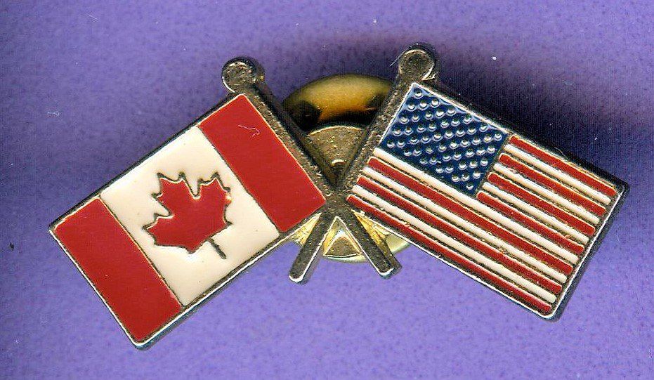 Placchette & Badge: Länder Fahne   USA & KANADA – Usato da Winterthur venduto da Sammleroase