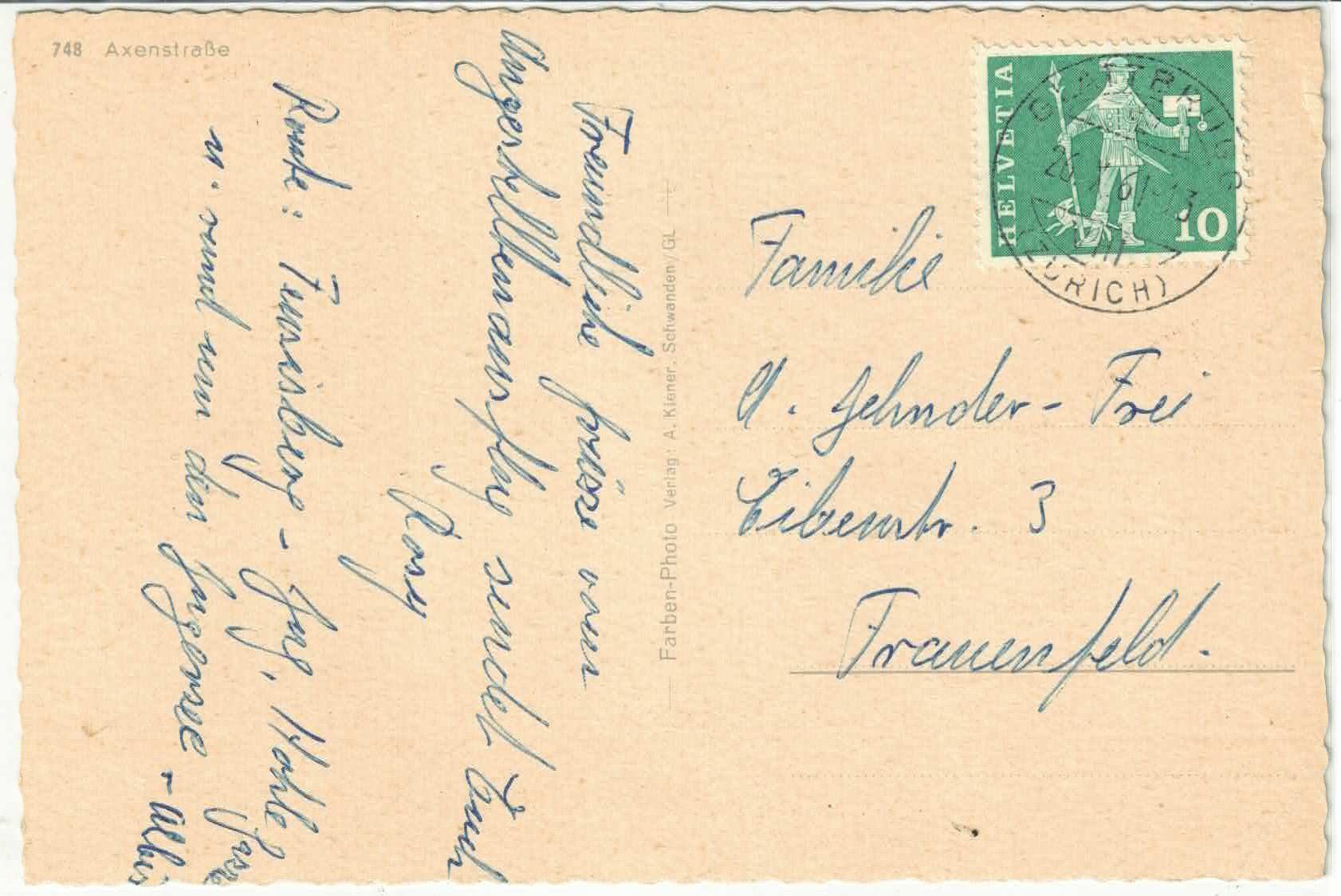 Cartes postales: Axenstrasse – D'occasion à Ettingen par Kartenplanet 1