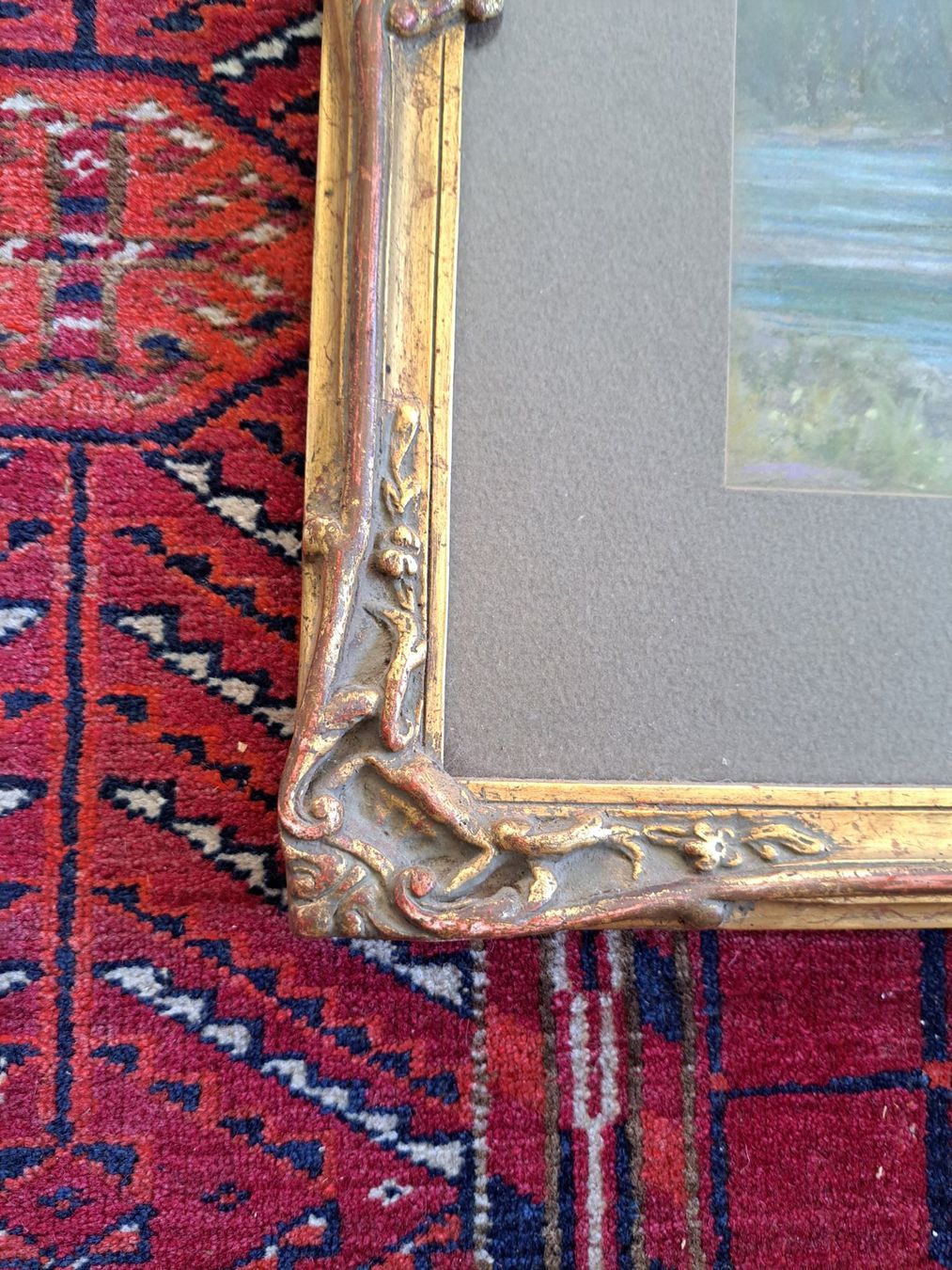 Dipinti: Bild Pastel "Bord de l'Arve à Genève" – Usato da Willisau venduto da afb123 5