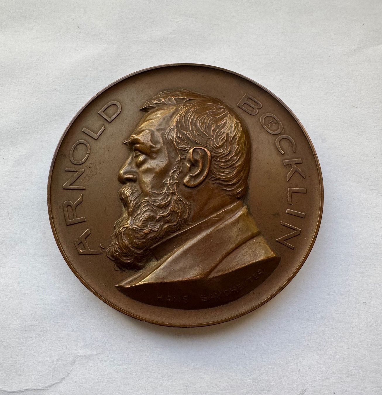 Medaglie: 1897 Grosse Medaille Arnold Böcklin 70 mm – Usato da Kirchberg SG venduto da Helveticus00
