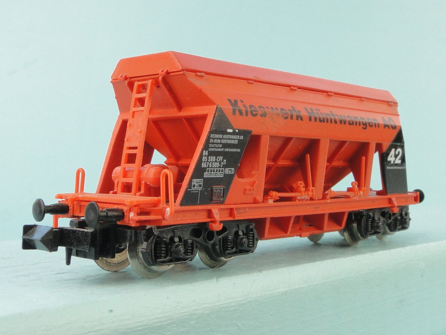 Modellini di ferrovie: Minitrain Spur N Kieswerke Hüntwagen – Usato da Bülach venduto da Albitrain