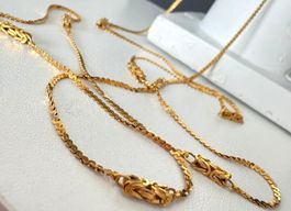 Sehr lange Kette (80 cm) in 750 Gelbgold von Bucherer CB