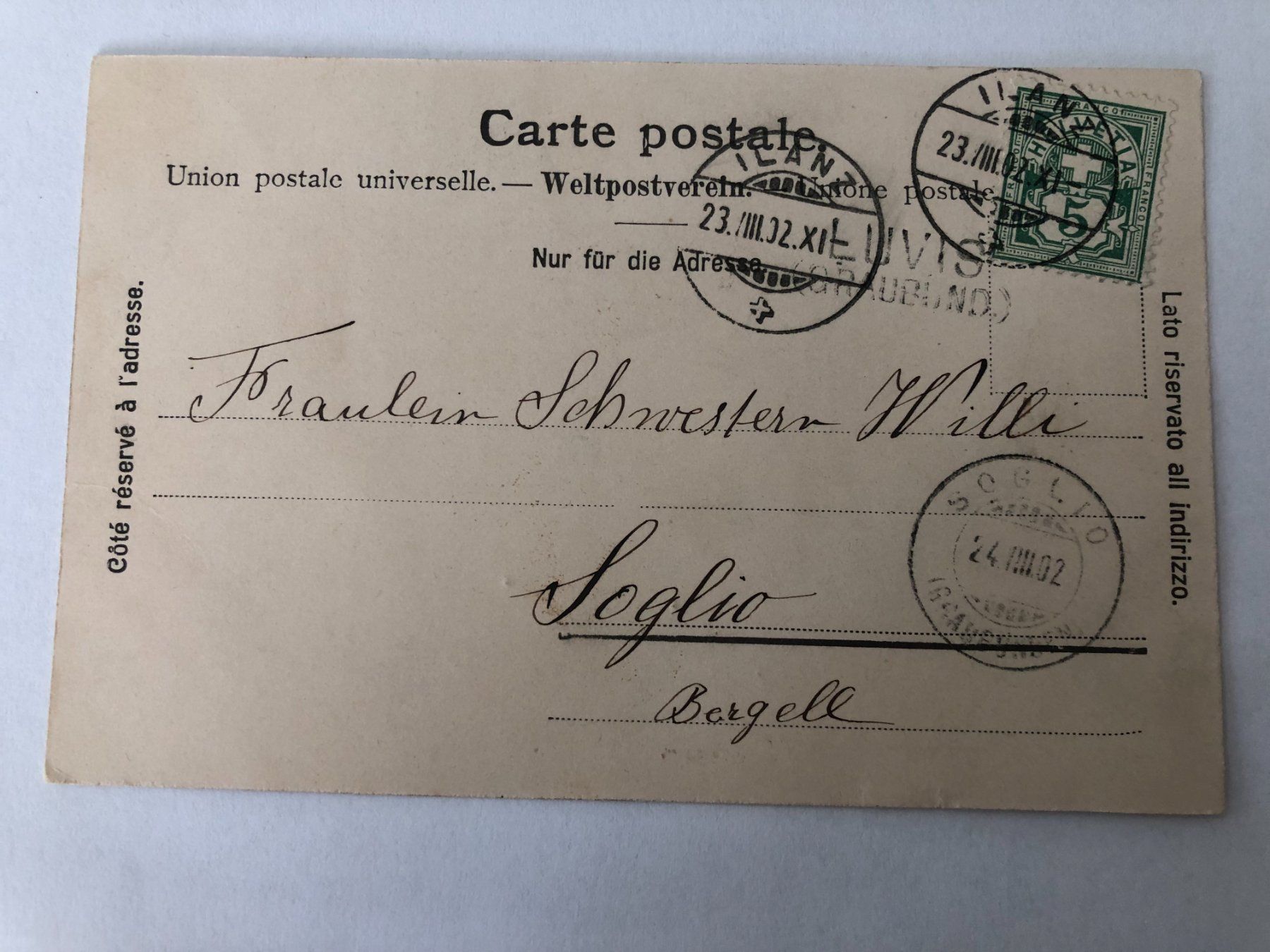 Cartes postales: Ansichtskarte Luven (Surselva)  1902 – D'occasion à Pfäffikon ZH par Waltoversand 1