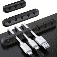 Kabelhalter Set selbstklebend schwarz – Kabel Organizer