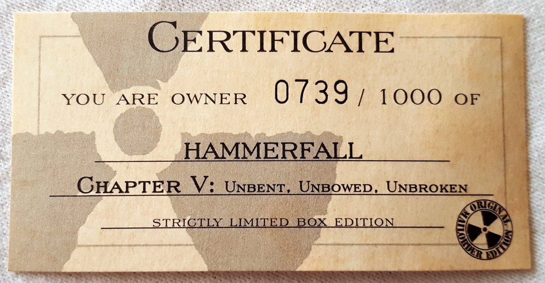 CD: HammerFall ‎– Chapter V: Unbent - Rare Box Edition - 2005 – Nuovo (secondo la descrizione) da Uster venduto da Zardodel 6