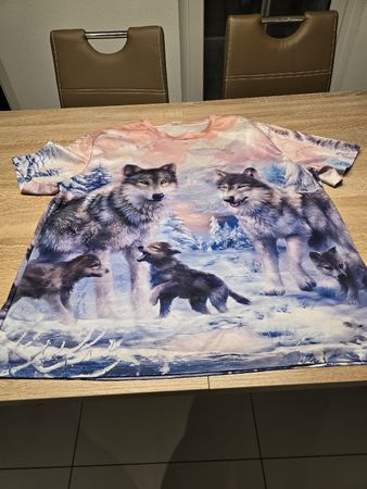 T shirt wolf mehr farbig