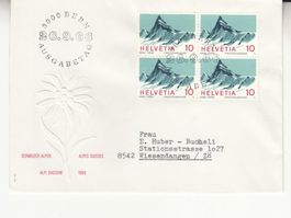SBK 445 im 4er-Block FDC