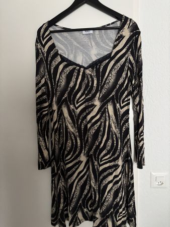 Kleid bpc schwarz beige Muster Gr.M/ L