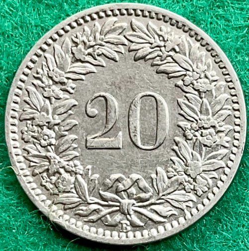 Tutti le monete: Pièce de 20 ct suisse 1921 – Usato da Plan-les-Ouates venduto da gab_cgf6 1