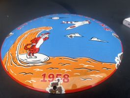 Vintage Esso Aviaton Gasoline Email Schild, 1958, Rarität!