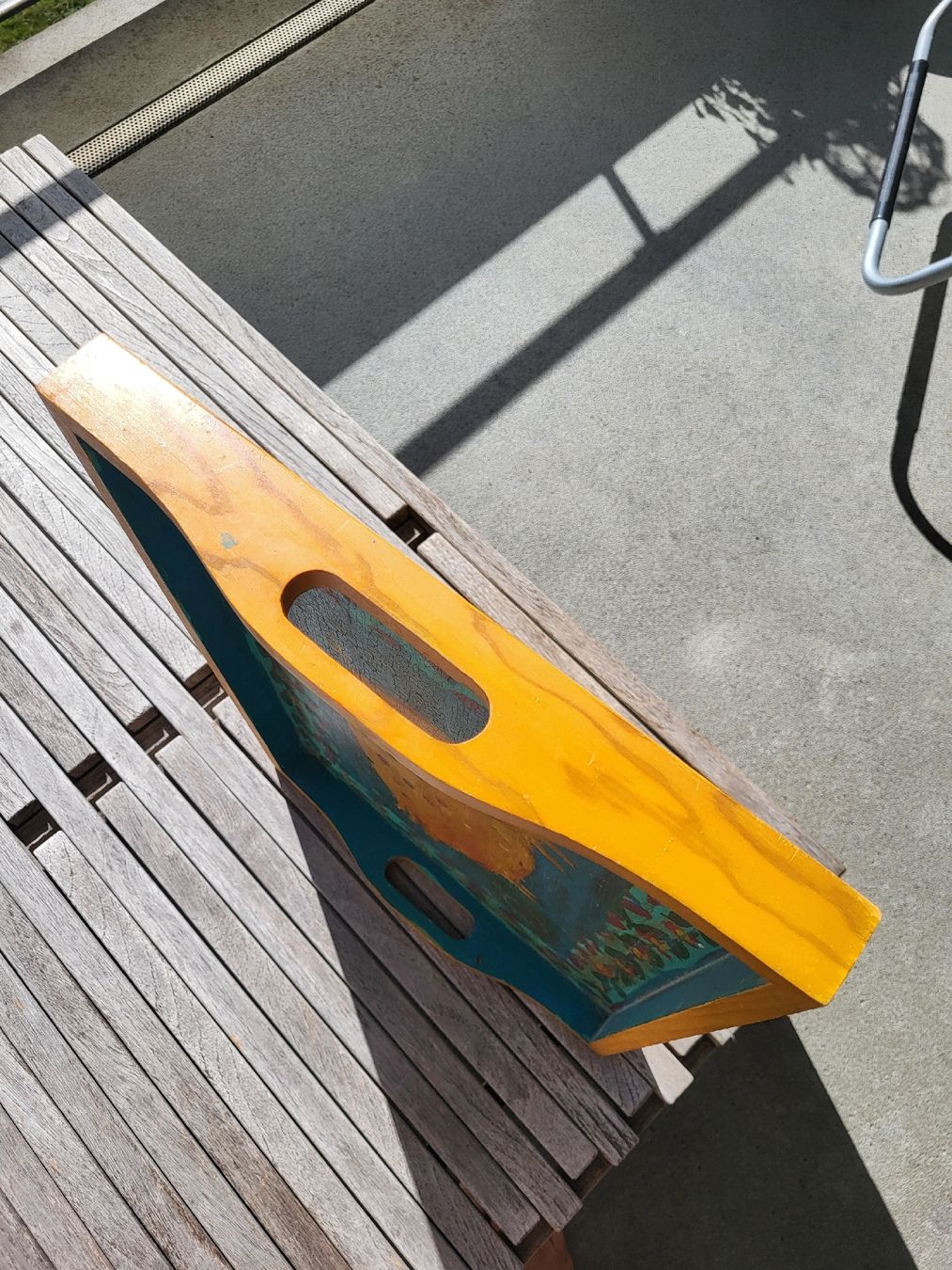 Holzartikel: Serviertablett Holz Handbemalt – Gebraucht aus Zürich von Lizi7 3