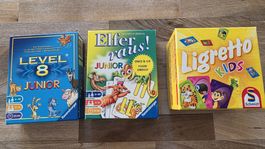 3x Kinderspiele: Level 8 & Elfer raus Junior | Ligretto Kids