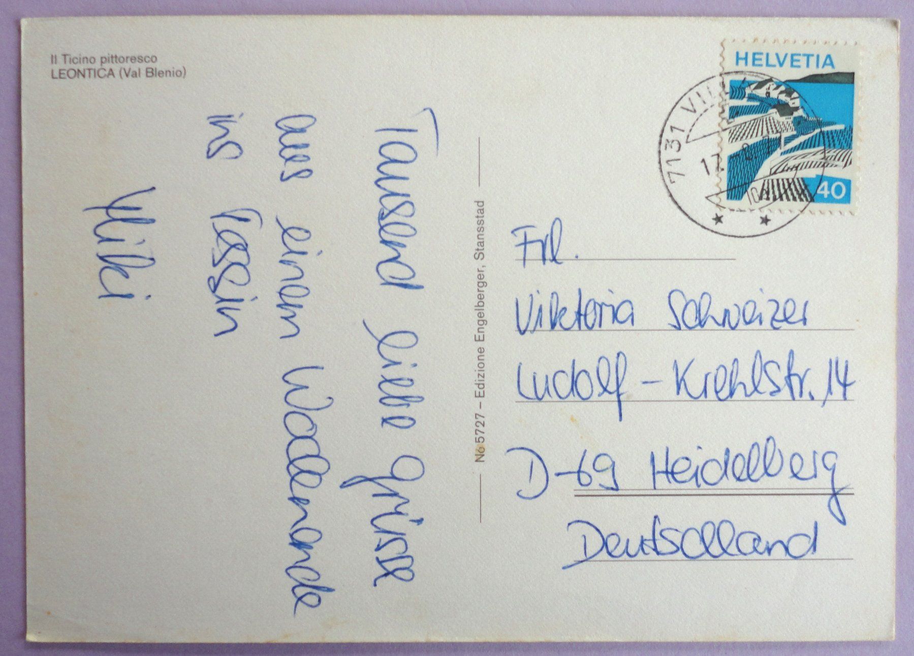 Cartoline postali: Leontica (Val Blenio) – Difettoso da Fétigny venduto da Billy2miny 1