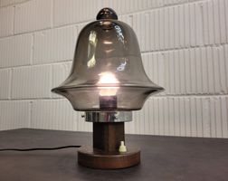 Mid Century Tischleuchte Wohnzimmer Tischlampe Glas Lampe