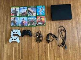 Xbox One X inkl. 3 Controller und 8 Games