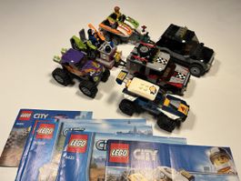 4stk. Lego City Fahrzeuge-Sets  mit Anleitungen!