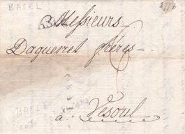 1799, Basel, Faltbrief mit Inhalt nach Vesoul/F.