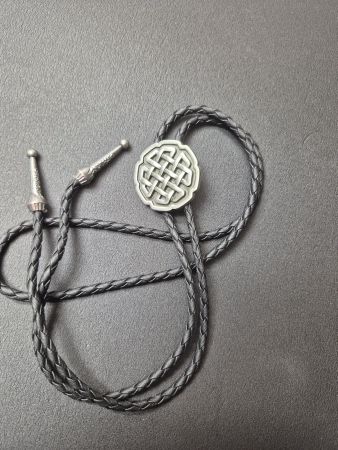5) Bolo-Tie Westernkrawatte Keltischer Knoten Silber Neu