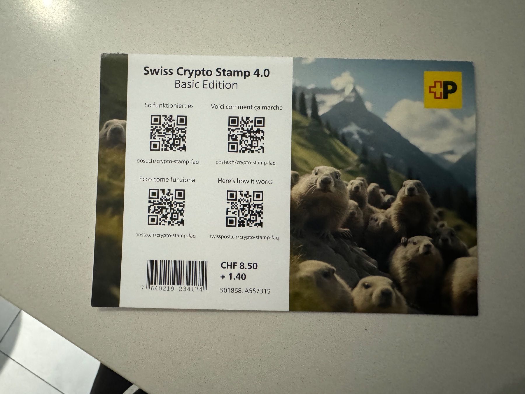 Tutti i francobolli: Swiss Crypto Stamp 4.0 ID 2 – Nuovo (secondo la descrizione) da Broglio venduto da lory00