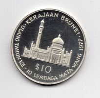 (2290) Brunei, 10 Dollars 1977, top stgl