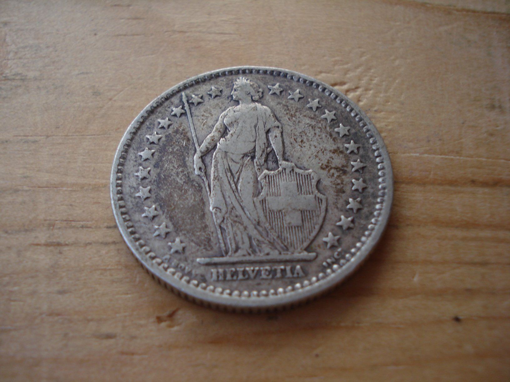 Alle Münzen: (D2) 2 Franken 1914 – Gebraucht aus Erlach von Net-Coins 1