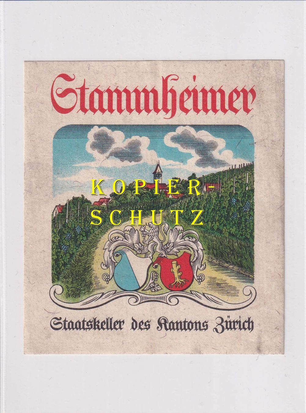 Carta: Etikette - Stammheimer /bd – Usato da Hombrechtikon venduto da Rudolf07