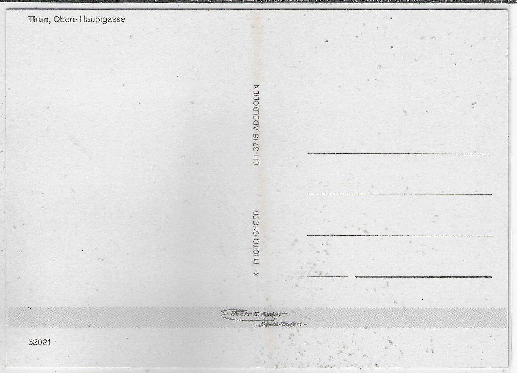 Cartoline postali: Thun - Obere Hauptgasse – Usato da Ettingen venduto da Kartenplanet 1