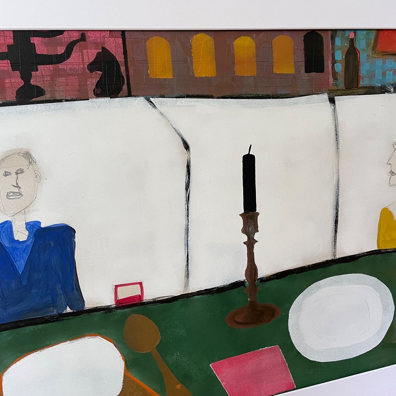 Gemälde: Restaurant Dinner Expressionismus Kunst Acryl Bild Bammert – Neu (gemäss Beschreibung) aus St. Niklausen LU von Stefan_Bammert_Art 1