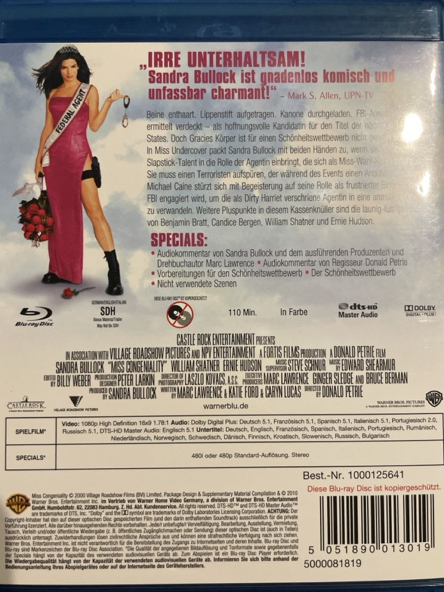 Tutti i DVDs: Miss Undercover (2000) – Nuovo (secondo la descrizione) da Waldenburg venduto da Gonzo8 1
