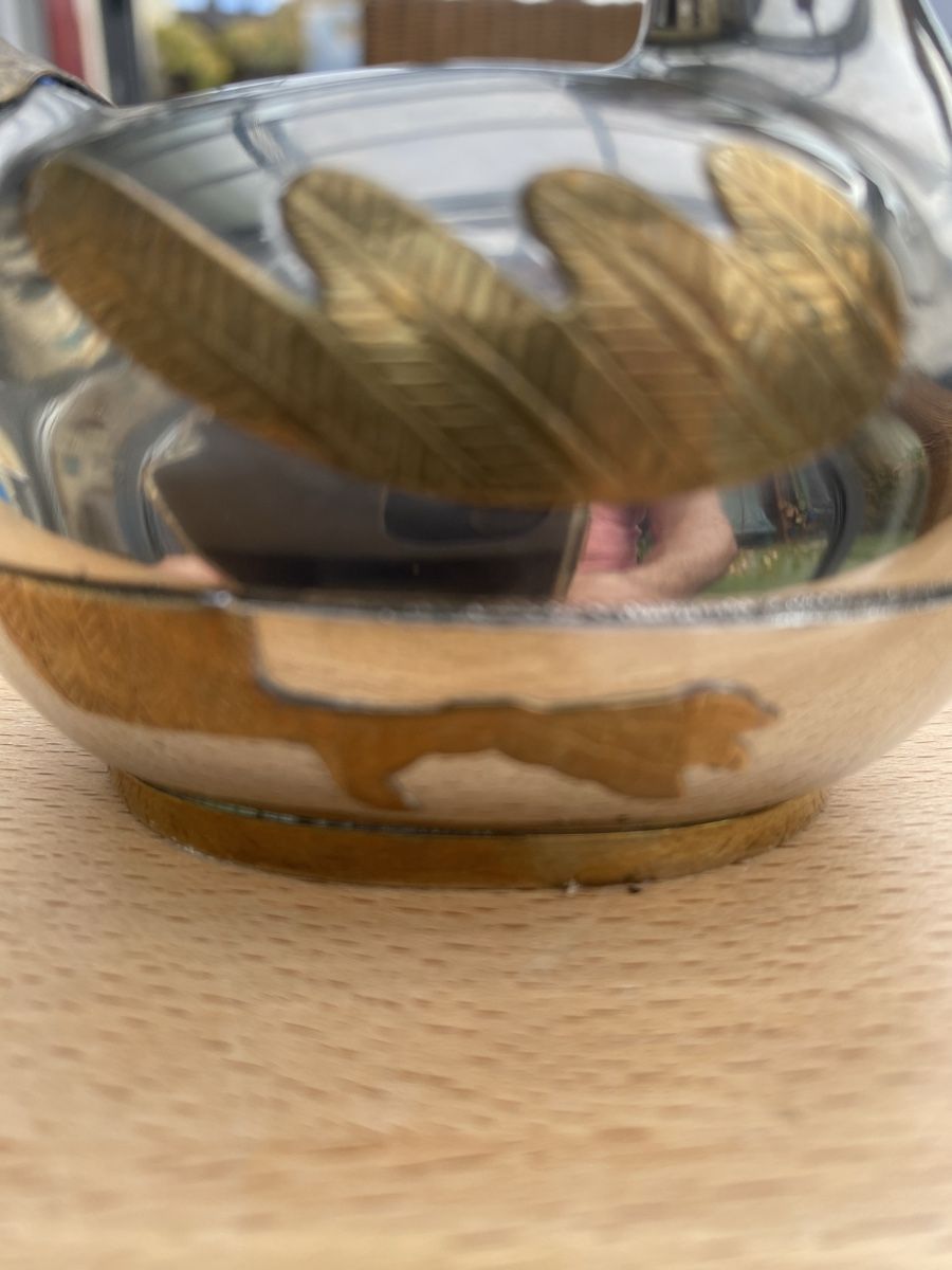 Tutte le decorazioni: Metall-Ente, versilbert mit Messingflügel, Deko Figur – Usato da Wiesendangen venduto da argon03 4
