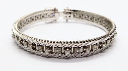 Brillantarmband in 750er Weissgold (zus. 1.6 ct Diamanten)