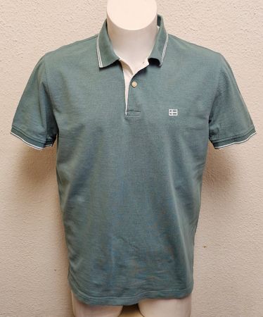 Nils Sundström Herren Polo Shirt Grün Salbei Gr. L / 52 100%