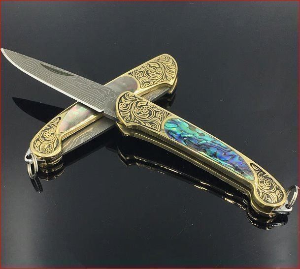 Accessori: Taschenmesser Perlmutt - Messing – Nuovo e nell'imballaggio originale da Burgdorf venduto da XJ6 5