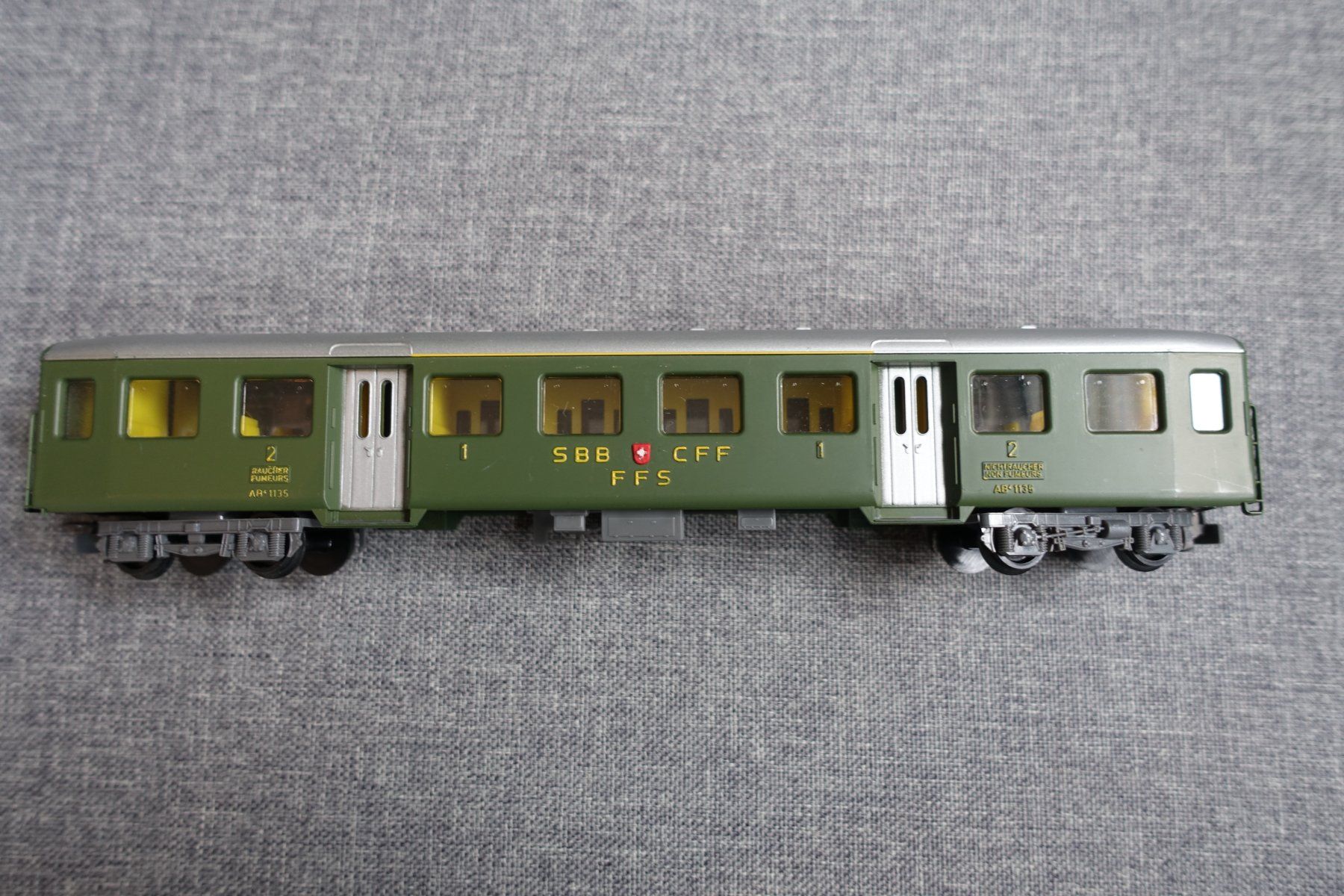 Kleinbahn Modelleisenbahnen: KLEINBAHN No. 380 SBB Schnellzugwagen AB4 – Gebraucht aus Wallbach von Sarrows 1