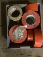 Klebeband Set 5 Rollen orange gebraucht im Kunststoffkorb