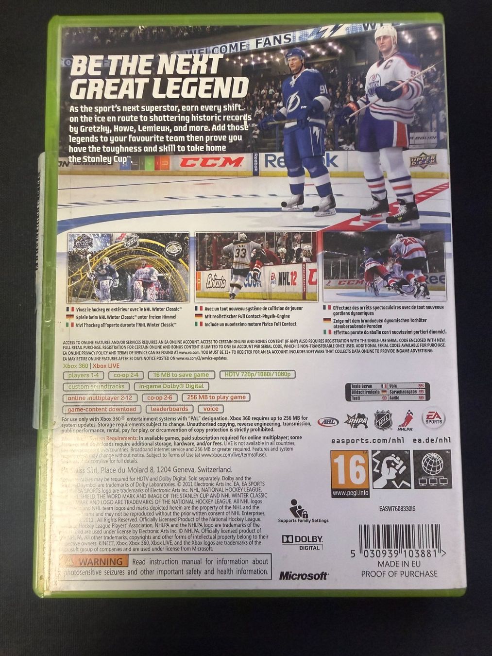 Spiele: Nhl 12 - Xbox 360 – Gebraucht aus Pont-de-la-Morge von Darfal 2