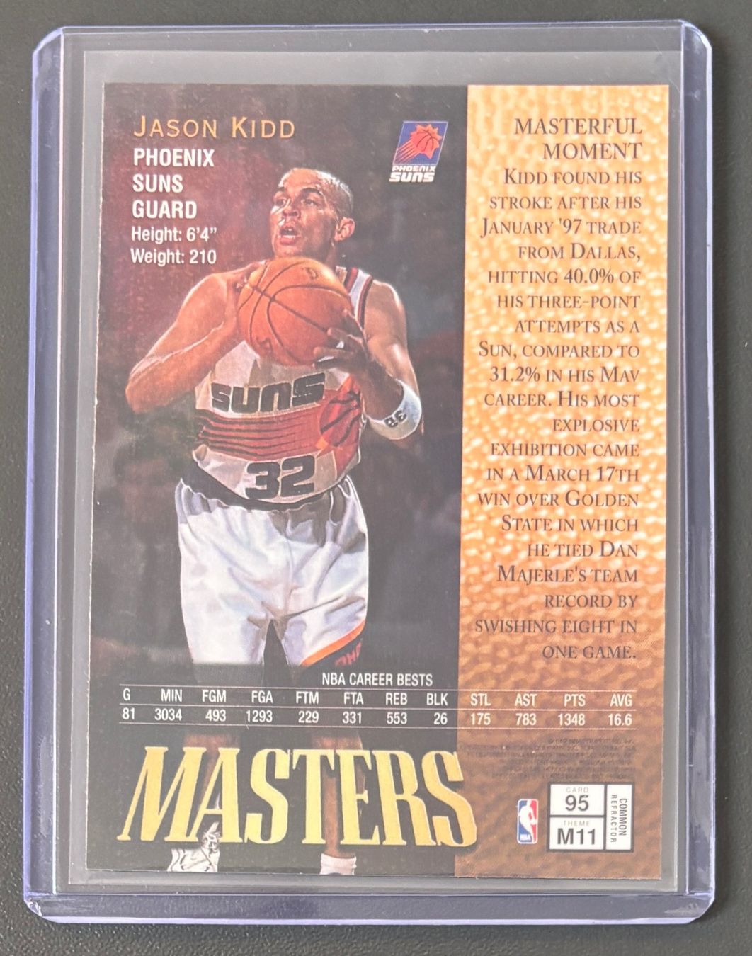 Nba Cartes à collectionner: NBA Jason Kidd 1997-98 Finest Masters Refractor with Coating – Neuf (Voir description) à Muri b. Bern par winningloser 1
