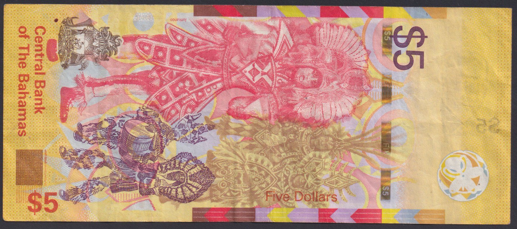 Banconote: Bahamas 5 Dollars 2020 – Usato da Brugg AG venduto da banknoten_muesli 1