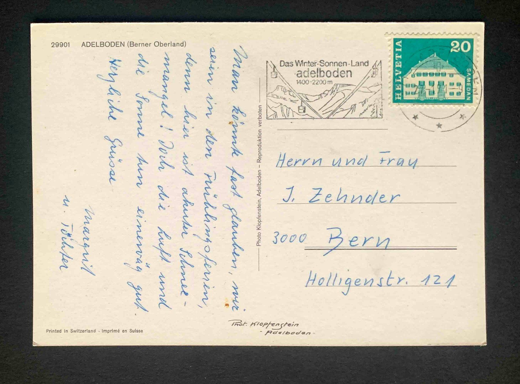 Cartoline postali: AK ADELBODEN Berner Oberland – Usato da Goldau venduto da artelier1 1