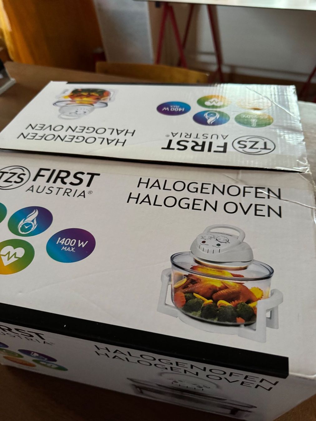 Küchengeräte: Halogenofen FIRST Austria 1400 W – Glasbehälter – Neu (gemäss Beschreibung) aus Thun von domino17
