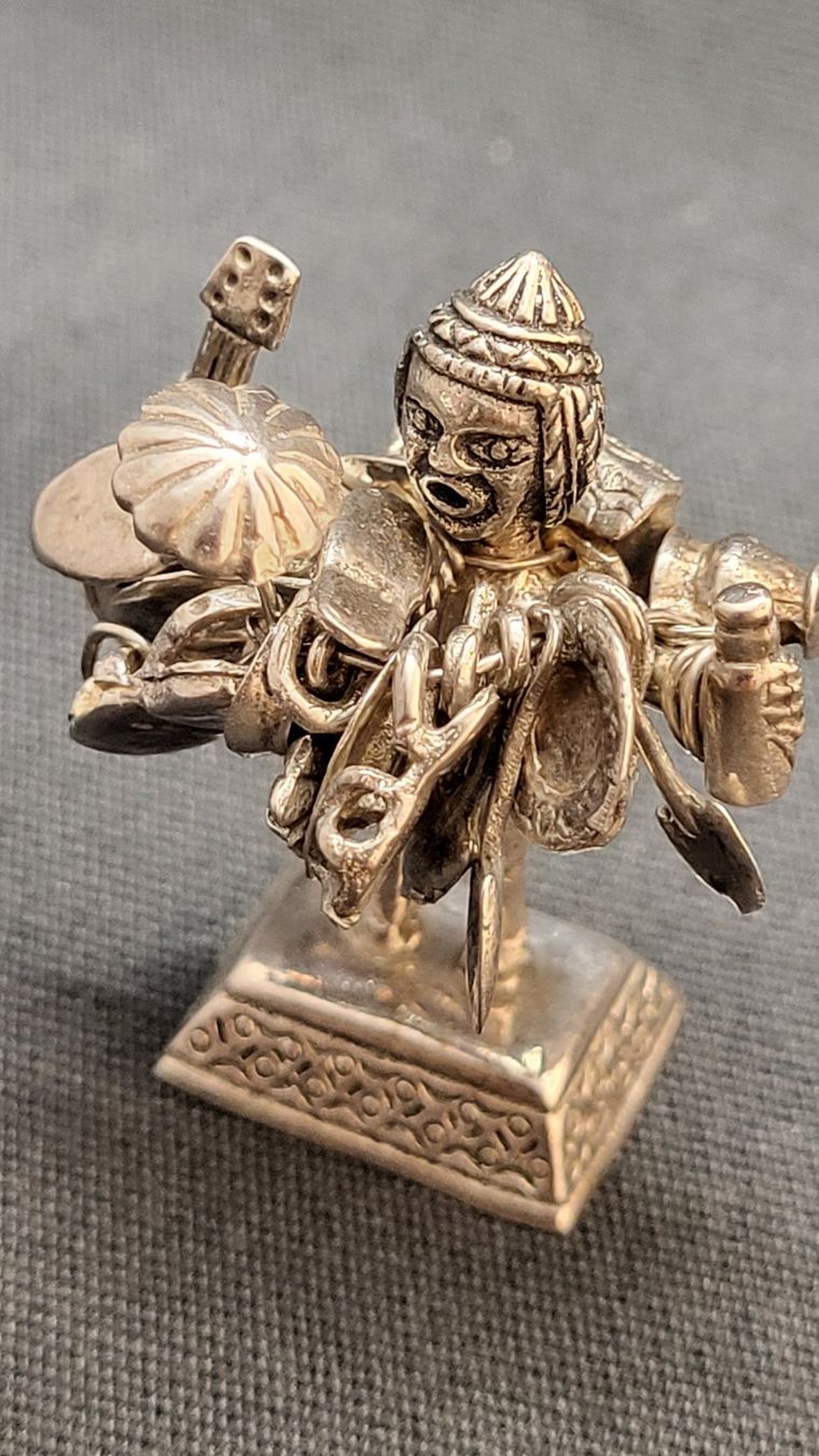 Statuette: Sterling- Figur EKEKO GOTT DES WOHLSTANDES – Usato da Basel venduto da spinne02 1