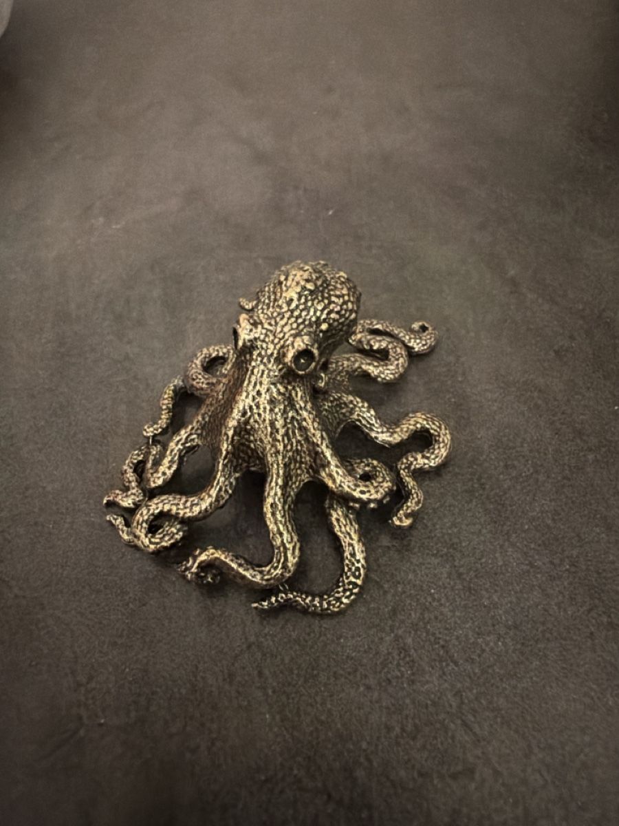 Statuette: Tintenfisch Messing – Nuovo e nell'imballaggio originale da Zürich venduto da joyfulgrace