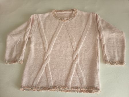 Edler Strick-Pullover in zartrosa - Gr. L - NEU