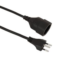 Verlängerungskabel 3-Polig 3m, schwarz, H05VV-F 3G1.0mm2, mi