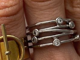 Edelstahl Zirkonia Silberne Ring