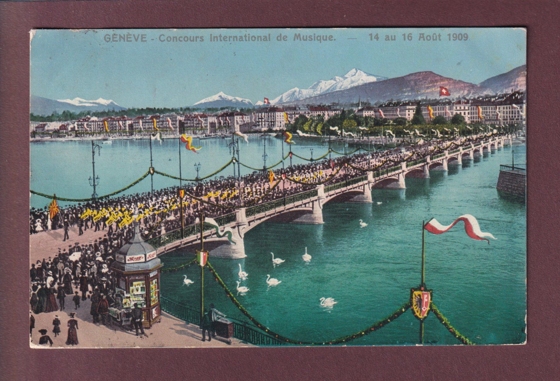 Cartoline postali: GENEVE - Concours de musique 1909 – Usato da Pully venduto da nicecards
