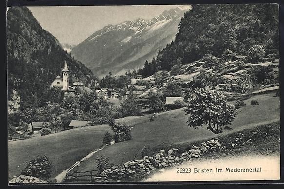 Cartoline postali: Bristen im Maderanertal, Teilansicht des – Usato da Berlin venduto da bartko-reher