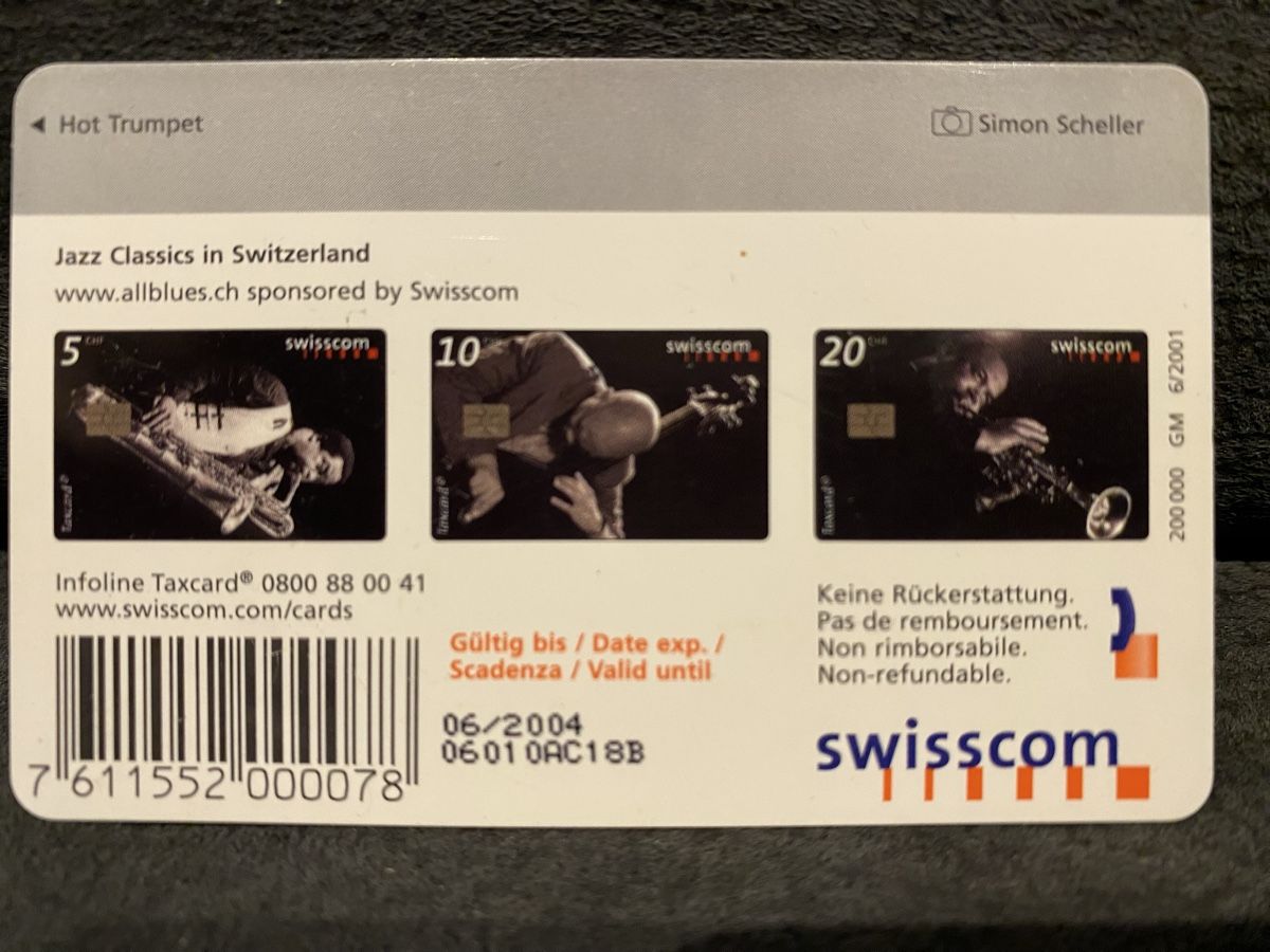 Schede telefoniche: Taxcard S4 – Usato da Lausanne venduto da babacard10 1